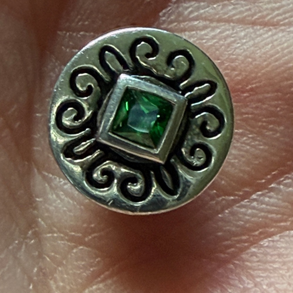 925 Kameleon Jewelpop W/Green Gem Accent